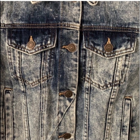 Free People Rumors Indigo Acid Wash Denim Jacket - Picture 7 of 10